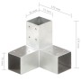 Conectores de postes en Y 4 uds metal galvanizado 71x71 mm de vidaXL, Postes de cerca - Ref: Foro24-145458, Precio: 65,35 €, ...
