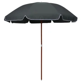 Sombrilla con palo de acero gris antracita 240 cm de vidaXL, Sombrillas - Ref: Foro24-47805, Precio: 41,26 €, Descuento: %
