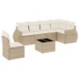 Set sofás de jardín 7 piezas y cojines ratán sintético beige de , Conjuntos de jardín - Ref: Foro24-3253775, Precio: 525,22 €...