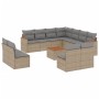 Set de sofás de jardín 12 pzas y cojines ratán sintético marrón de , Conjuntos de jardín - Ref: Foro24-3258496, Precio: 755,8...