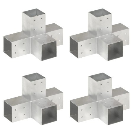 Conectores de postes en X 4 uds metal galvanizado 81x81 mm de vidaXL, Postes de cerca - Ref: Foro24-145468, Precio: 89,25 €, ...