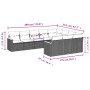 Set de sofás de jardín 10 pzas cojines ratán sintético negro de , Conjuntos de jardín - Ref: Foro24-3258738, Precio: 587,09 €...