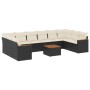 Set de sofás de jardín 11 pzas y cojines ratán sintético negro de , Conjuntos de jardín - Ref: Foro24-3258731, Precio: 625,32...