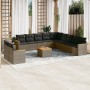 Set de sofás de jardín 12 pzas con cojines ratán sintético gris de , Conjuntos de jardín - Ref: Foro24-3258539, Precio: 778,2...
