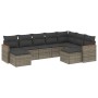 Set de muebles de jardín 9 pzas y cojines ratán sintético gris de , Conjuntos de jardín - Ref: Foro24-3258945, Precio: 526,07...