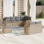 Juego de sofás de jardín con cojines beige 8 pzas ratán PE de , Conjuntos de jardín - Ref: Foro24-3258566, Precio: 543,16 €, ...