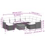 Set de sofás de jardín 10 pzas cojines ratán sintético negro de , Conjuntos de jardín - Ref: Foro24-3258947, Precio: 633,31 €...