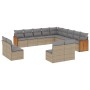 Set sofás de jardín con cojines 13 pzas ratán sintético beige de , Conjuntos de jardín - Ref: Foro24-3260568, Precio: 813,56 ...