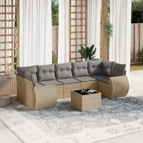 Juego de sofás de jardín con cojines beige 8 pzas ratán PE de , Conjuntos de jardín - Ref: Foro24-3221138, Precio: 539,88 €, ...