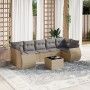 Juego de sofás de jardín con cojines beige 8 pzas ratán PE de , Conjuntos de jardín - Ref: Foro24-3221138, Precio: 530,75 €, ...