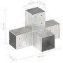 Conectores de postes en X 4 uds metal galvanizado 81x81 mm de vidaXL, Postes de cerca - Ref: Foro24-145468, Precio: 89,25 €, ...