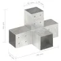 X-shaped post connectors 4 units galvanized metal 81x81 mm by vidaXL, fence posts - Ref: Foro24-145468, Price: 77,39 €, Disco...