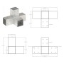 Conectores de postes en X 4 uds metal galvanizado 81x81 mm de vidaXL, Postes de cerca - Ref: Foro24-145468, Precio: 89,25 €, ...