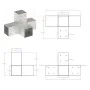 X-shaped post connectors 4 units galvanized metal 81x81 mm by vidaXL, fence posts - Ref: Foro24-145468, Price: 77,39 €, Disco...