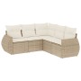 Juego de sofás jardín con cojines 5 pzas ratán sintético beige de , Conjuntos de jardín - Ref: Foro24-3221347, Precio: 384,91...