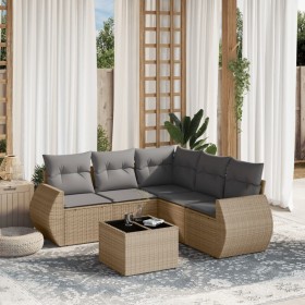 Juego de sofás jardín con cojines 6 pzas ratán sintético beige de , Conjuntos de jardín - Ref: Foro24-3221358, Precio: 396,90...