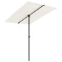 Sombrilla de jardín con palo de aluminio blanco arena 2x1,5 m de vidaXL, Sombrillas - Ref: Foro24-47337, Precio: 45,81 €, Des...