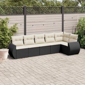 Set de sofás de jardín 6 piezas y cojines ratán sintético negro de , Conjuntos de jardín - Ref: Foro24-3221385, Precio: 364,1...