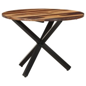 Mesa de comedor de madera acacia acabado miel 100x100x75 cm en Mesas de comedor | Comprar online en Foru.es