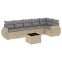 Set sofás de jardín 7 piezas y cojines ratán sintético beige de , Conjuntos de jardín - Ref: Foro24-3221398, Precio: 454,06 €...