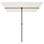 Sombrilla de jardín con palo de aluminio blanco arena 2x1,5 m de vidaXL, Sombrillas - Ref: Foro24-47337, Precio: 45,81 €, Des...