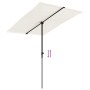 Sombrilla de jardín con palo de aluminio blanco arena 2x1,5 m de vidaXL, Sombrillas - Ref: Foro24-47337, Precio: 45,81 €, Des...
