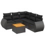 Set de sofás de jardín 6 piezas y cojines ratán sintético negro de , Conjuntos de jardín - Ref: Foro24-3224998, Precio: 392,0...