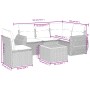 Set de muebles de jardín 6 pzas y cojines ratán sintético gris de , Conjuntos de jardín - Ref: Foro24-3225010, Precio: 377,82...