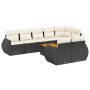Set de sofás de jardín 8 piezas y cojines ratán sintético negro de , Conjuntos de jardín - Ref: Foro24-3225090, Precio: 549,4...