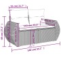Set de sofás de jardín 7 piezas con cojines ratán PE gris de , Conjuntos de jardín - Ref: Foro24-3225108, Precio: 417,98 €, D...