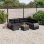 Set de sofás de jardín 8 piezas y cojines ratán sintético negro de , Conjuntos de jardín - Ref: Foro24-3225117, Precio: 492,0...