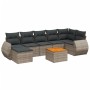Set de sofás de jardín 8 pzas y cojines ratán sintético gris de , Conjuntos de jardín - Ref: Foro24-3225115, Precio: 475,36 €...