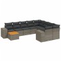 Set de sofás de jardín 11pzas con cojines ratán sintético beige de , Conjuntos de jardín - Ref: Foro24-3225632, Precio: 687,6...