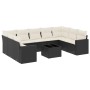 Set de sofás de jardín 10 pzas cojines ratán sintético negro de , Conjuntos de jardín - Ref: Foro24-3219396, Precio: 549,28 €...