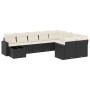 Set de sofás de jardín 10 pzas cojines ratán sintético negro de , Conjuntos de jardín - Ref: Foro24-3219446, Precio: 549,28 €...
