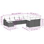 Set de sofás de jardín 10 pzas cojines ratán sintético negro de , Conjuntos de jardín - Ref: Foro24-3219446, Precio: 549,28 €...