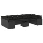 Set de sofás de jardín 11 pzas y cojines ratán sintético negro de , Conjuntos de jardín - Ref: Foro24-3219465, Precio: 682,43...