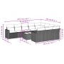 Set de sofás de jardín 11 pzas y cojines ratán sintético negro de , Conjuntos de jardín - Ref: Foro24-3219486, Precio: 600,08...