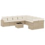 Set de sofás de jardín 11pzas con cojines ratán sintético beige de , Conjuntos de jardín - Ref: Foro24-3219508, Precio: 688,6...
