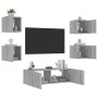 Muebles de TV de pared con luces LED 5 piezas gris Sonoma en Muebles TV | Comprar online en Foru.es