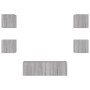 Muebles de TV de pared con luces LED 5 piezas gris Sonoma en Muebles TV | Comprar online en Foru.es