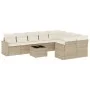 Juego de sofás jardín con cojines beige 10 pzas ratán sintético by , Modular outdoor sofas - Ref: Foro24-3251785, Price: 687,...