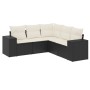 Set de muebles de jardín 5 pzas y cojines ratán sintético negro de , Conjuntos de jardín - Ref: Foro24-3222545, Precio: 321,5...