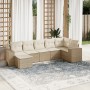 Set sofás de jardín 7 piezas y cojines ratán sintético beige de , Conjuntos de jardín - Ref: Foro24-3222877, Precio: 463,31 €...