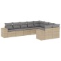 Set de sofás de jardín 9 pzas con cojines ratán sintético beige de , Conjuntos de jardín - Ref: Foro24-3223038, Precio: 551,0...