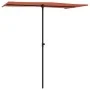 Sombrilla de jardín con palo de aluminio terracota 180x110 cm de vidaXL, Sombrillas - Ref: Foro24-47333, Precio: 41,61 €, Des...