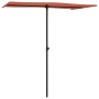 Sombrilla de jardín con palo de aluminio terracota 180x110 cm de vidaXL, Sombrillas - Ref: Foro24-47333, Precio: 52,25 €, Des...