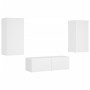 Muebles de TV de pared con luces LED 3 piezas blanco en Muebles TV | Comprar online en Foru.es