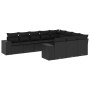 Set de sofás de jardín 10 pzas cojines ratán sintético negro de , Conjuntos de jardín - Ref: Foro24-3223084, Precio: 679,00 €...