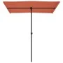 Sombrilla de jardín con palo de aluminio terracota 180x110 cm de vidaXL, Sombrillas - Ref: Foro24-47333, Precio: 41,61 €, Des...